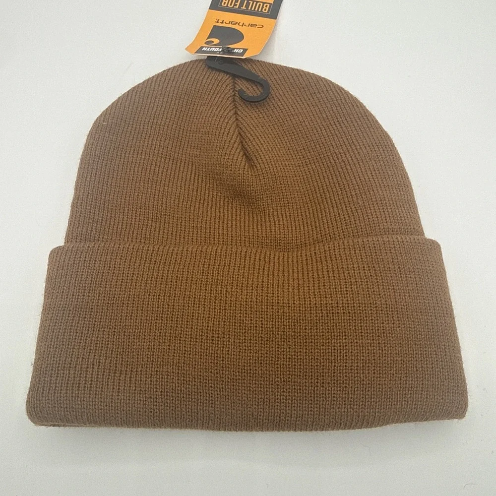 Carhartt Youth Tan Classic Brown Acrylic Watch Beanie Kids Hat NWT AH8905
